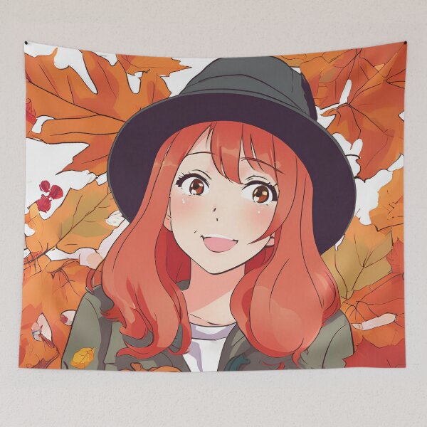 Artikelvorschau, Kürbismädchen Anime Herbst als Geschenk entworfen und verkauft von CherryKaJa.
