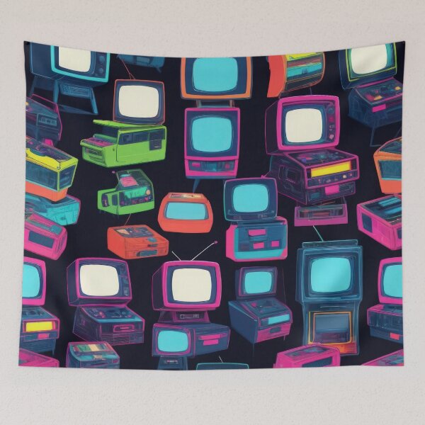 Item preview, Retro TVs  pattern 90s arcade designed and sold by Expressions-Sel.
