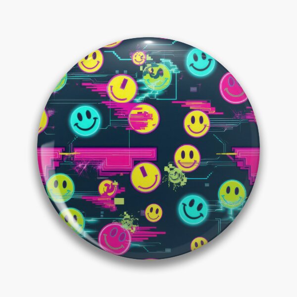 Item preview, Smiling Smiley pattern 90s arcade designed and sold by Expressions-Sel.