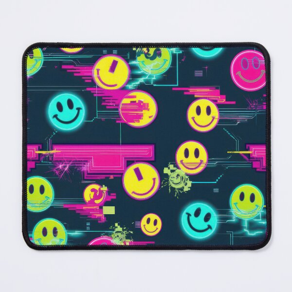 Item preview, Smiling Smiley pattern 90s arcade designed and sold by Expressions-Sel.