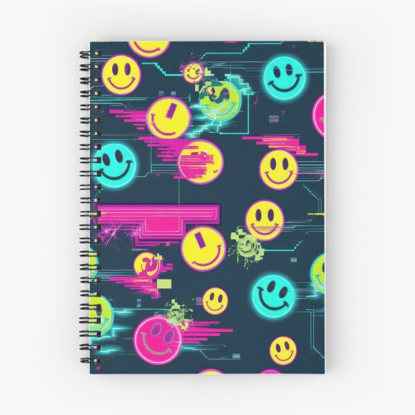 Item preview, Smiling Smiley pattern 90s arcade designed and sold by Expressions-Sel.