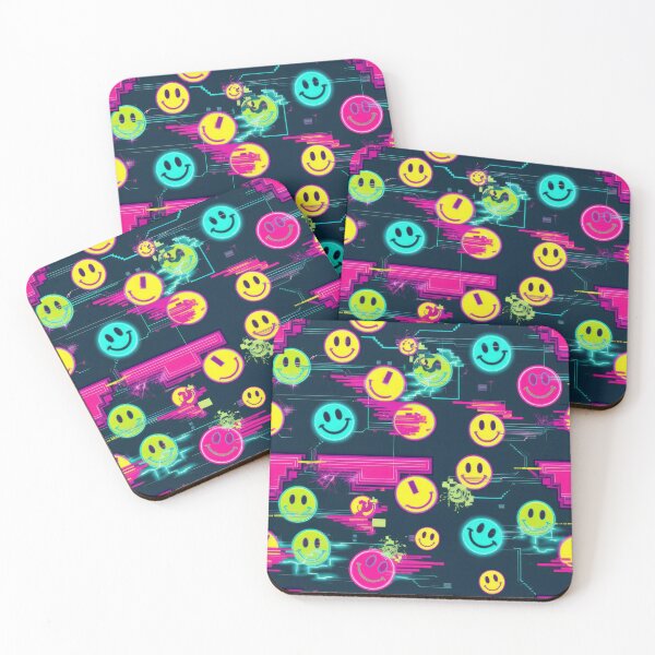 Item preview, Smiling Smiley pattern 90s arcade designed and sold by Expressions-Sel.
