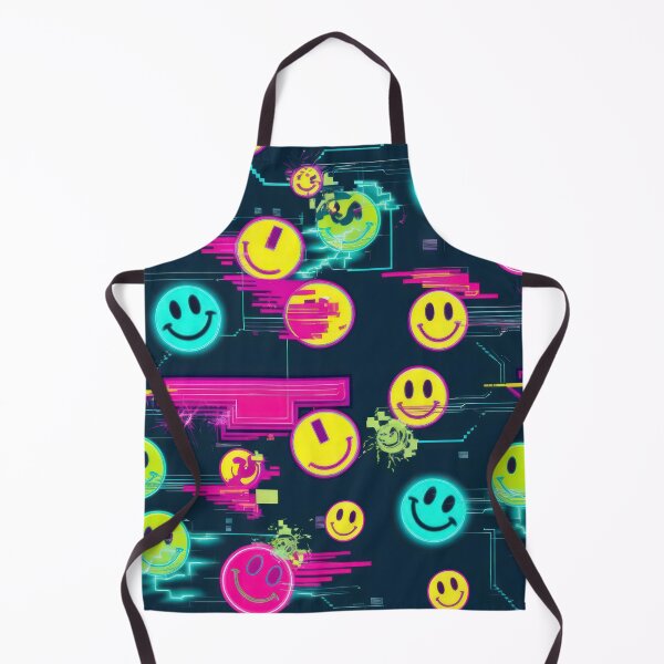 Item preview, Smiling Smiley pattern 90s arcade designed and sold by Expressions-Sel.