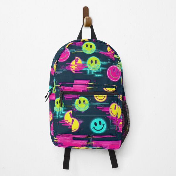 Item preview, Smiling Smiley pattern 90s arcade designed and sold by Expressions-Sel.