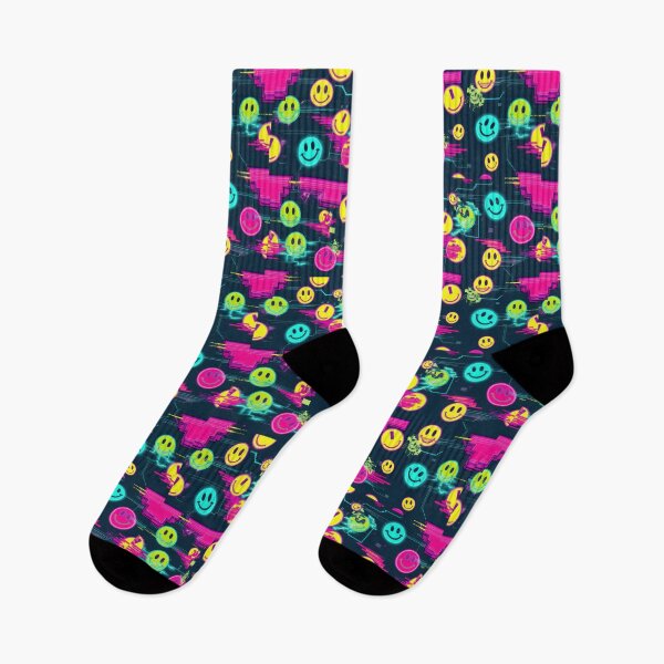 Item preview, Smiling Smiley pattern 90s arcade designed and sold by Expressions-Sel.