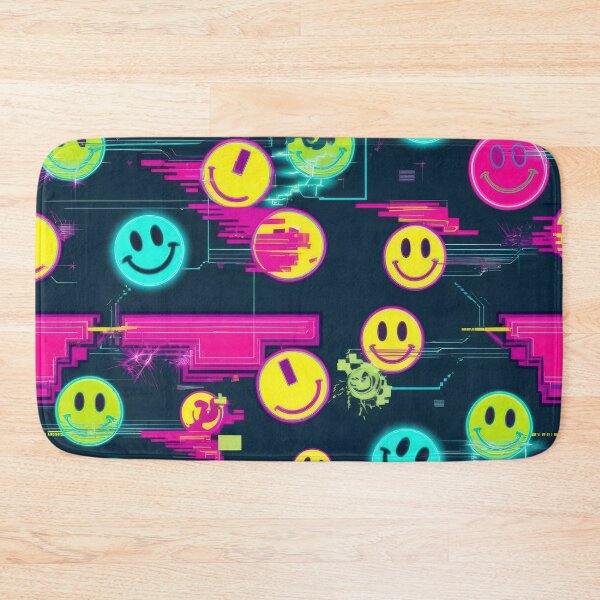 Item preview, Smiling Smiley pattern 90s arcade designed and sold by Expressions-Sel.