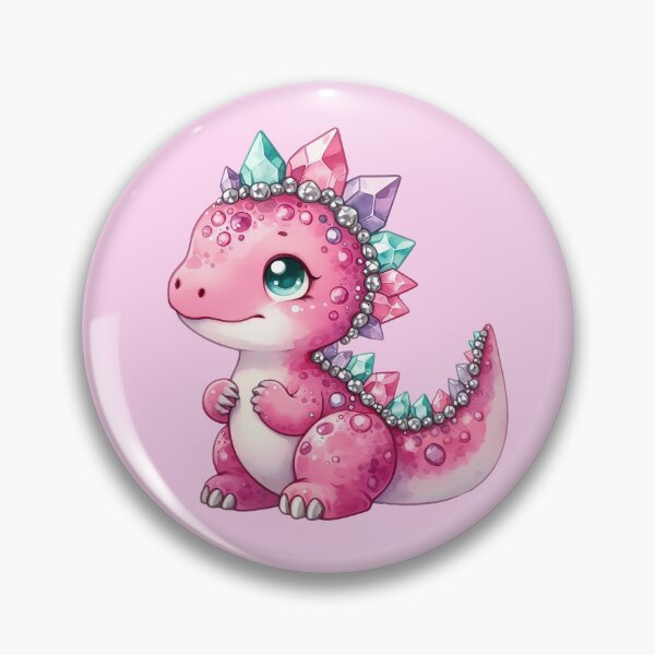 Artikelvorschau, Rosa Edelstein Dinosaurier Hübscher Diamant Dino entworfen und verkauft von MoonMonkeyNbear.