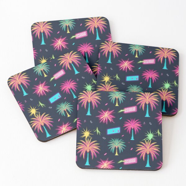 Item preview, colored palms pattern 90s arcade designed and sold by Expressions-Sel.