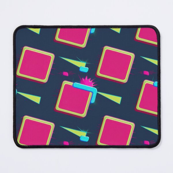 Item preview, pink squares pattern 90s arcade designed and sold by Expressions-Sel.