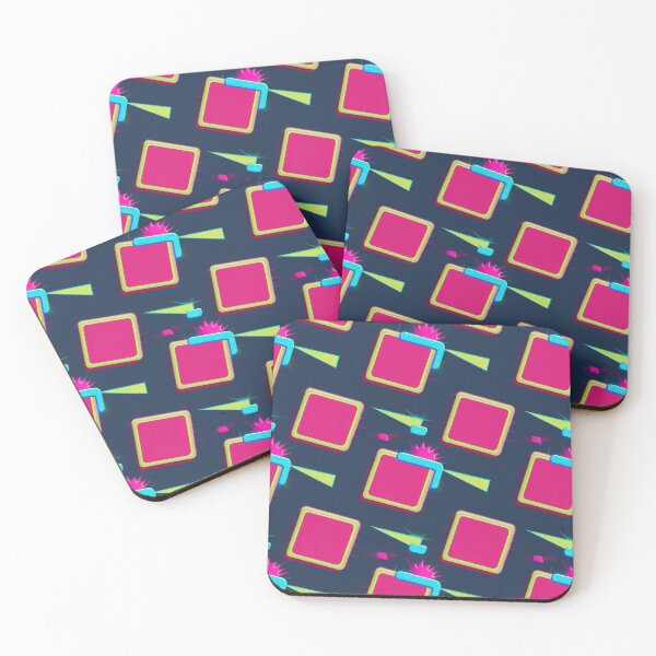 Item preview, pink squares pattern 90s arcade designed and sold by Expressions-Sel.