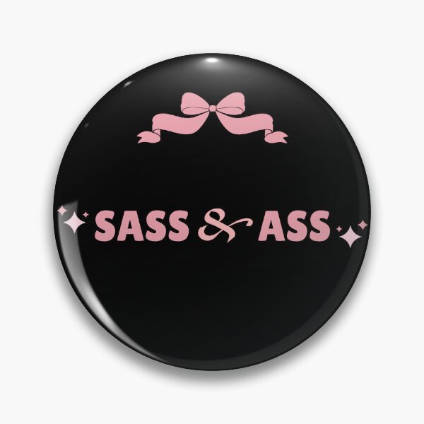 Item preview, Sass & Ass Pink Bow Bold Sassy Statement designed and sold by ZuzDoesDesigns.