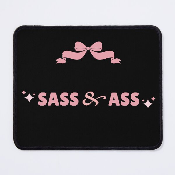 Item preview, Sass & Ass Pink Bow Bold Sassy Statement designed and sold by ZuzDoesDesigns.
