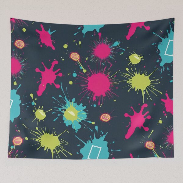 Item preview, splashes of paint pattern 90s arcade designed and sold by Expressions-Sel.
