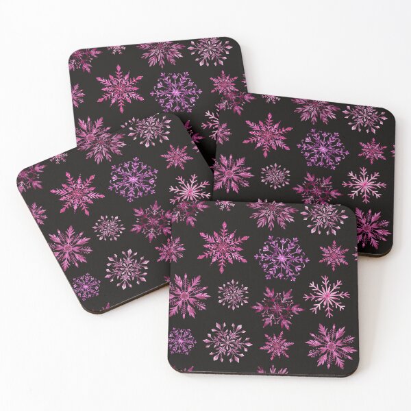 Item preview, Pink snowflake seamless pattern designed and sold by pinkyfish1010.