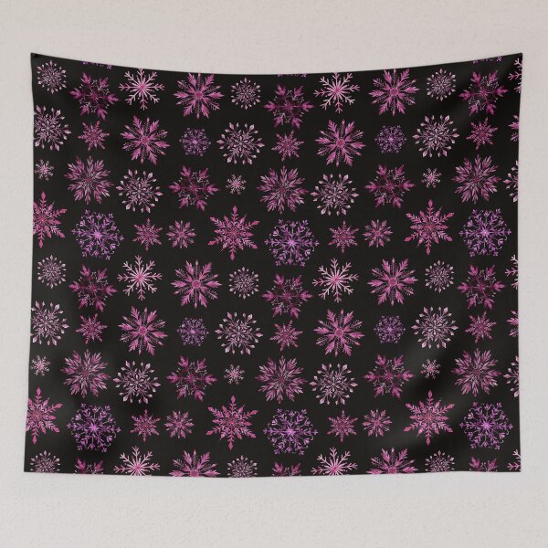 Item preview, Pink snowflake seamless pattern designed and sold by pinkyfish1010.