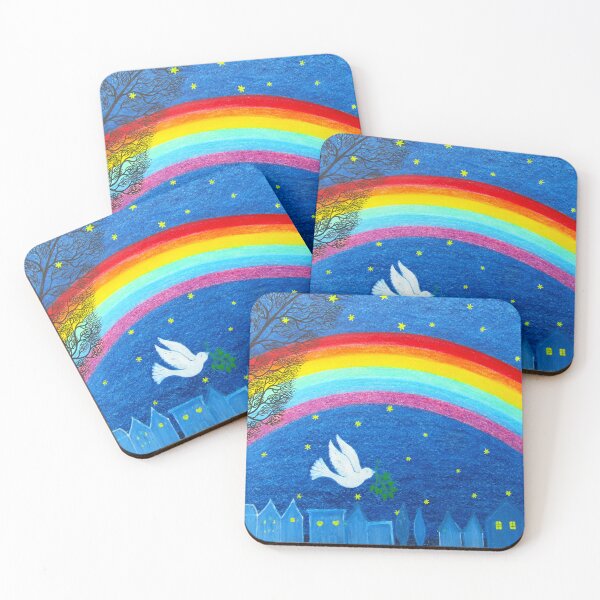 Item preview, Peace Dove, Rainbow, Stars, Olive Branch, Love, Hope designed and sold by ClaudinesArt.