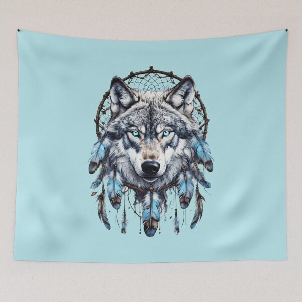 Item preview, Mystical Wolf Head With Blue Eye designed and sold by Aise06.