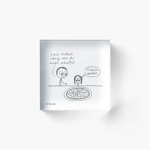 Uebrig lassen - islieb-Comic Acrylblock