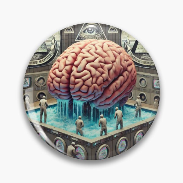 Item preview, Consciousness Art, Surreal Mind Control - Illuminati Brainwashing Scene, Dystopian Art Print designed and sold by Iiamspecial1.