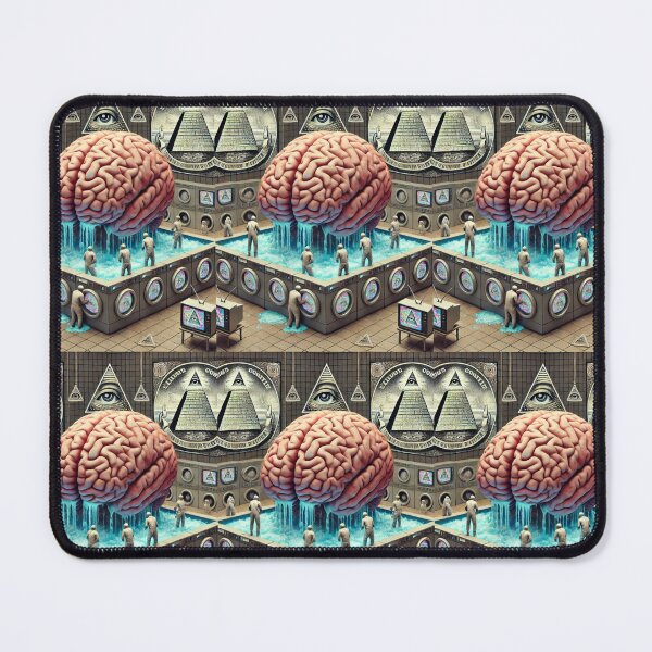 Item preview, Consciousness Art, Surreal Mind Control - Illuminati Brainwashing Scene, Dystopian Art Print designed and sold by Iiamspecial1.