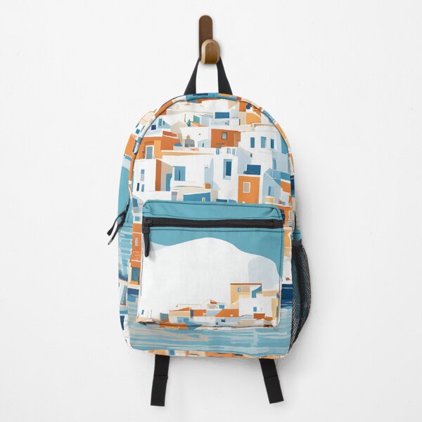 Item preview, Ibiza town abstract design designed and sold by Simply The West Prints.
