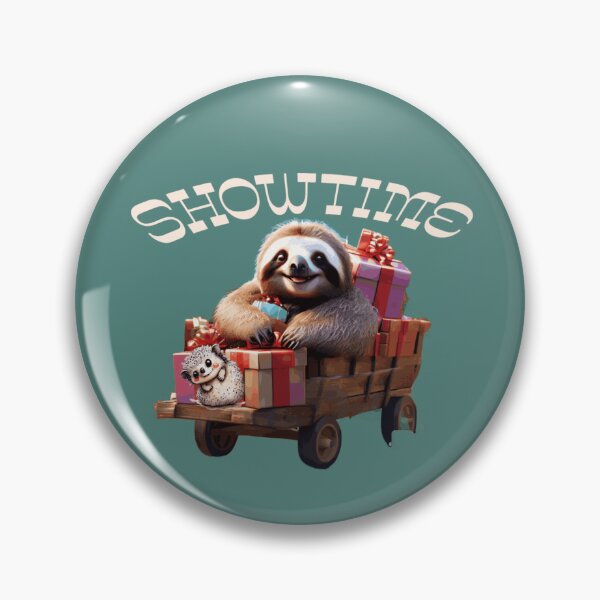 Artikelvorschau, sloth, new sticker, showtime,new stickers, xmas sticker, kawaii sloth, xmas stickers, kawaii,2025, holidays,gifts, sloth pillow, happy,FOODIESART, entworfen und verkauft von FOODIESART.