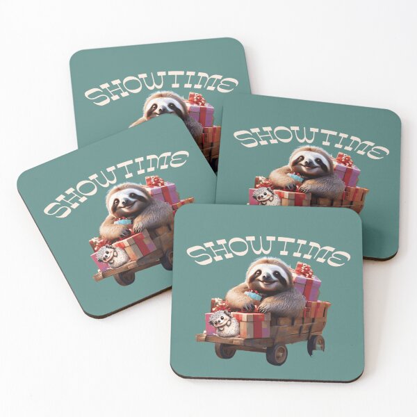 Item preview, sloth, new sticker, showtime,new stickers, xmas sticker, kawaii sloth, xmas stickers, kawaii,2025, holidays,gifts, sloth pillow, happy,FOODIESART, designed and sold by FOODIESART.