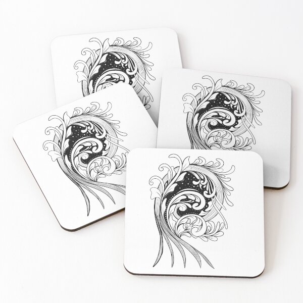 Item preview, Flowing Floral Swirl – Intricate Black and White Zentangle Art designed and sold by DianaZenArt.