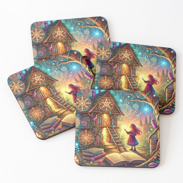 Item preview, Ankhi And The Tree House In Magical Setting designed and sold by Dream Bloom Gallery.