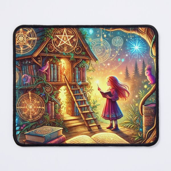 Item preview, Ankhi And The Tree House In Magical Setting designed and sold by Dream Bloom Gallery.