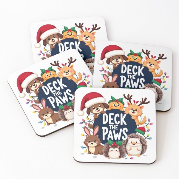 Item preview, DECK the PAWS  | Funny Christmas Pun Graphic | Holiday Humor Design for T-Shirts, Stickers, Mugs & Cards | Festive Cute Winter Art designed and sold by dblten-mnl.