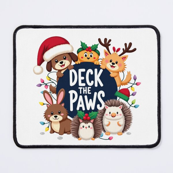 Item preview, DECK the PAWS  | Funny Christmas Pun Graphic | Holiday Humor Design for T-Shirts, Stickers, Mugs & Cards | Festive Cute Winter Art designed and sold by dblten-mnl.