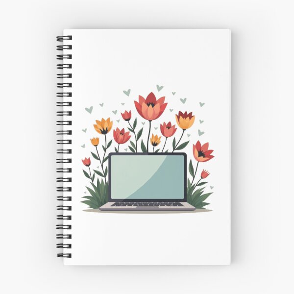 Item preview, Flowers Growing From Laptop Sticker designed and sold by ArtQueen777.