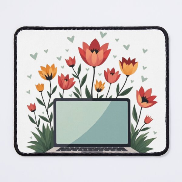 Item preview, Flowers Growing From Laptop Sticker designed and sold by ArtQueen777.