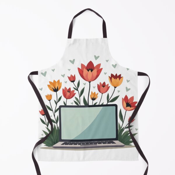 Item preview, Flowers Growing From Laptop Sticker designed and sold by ArtQueen777.