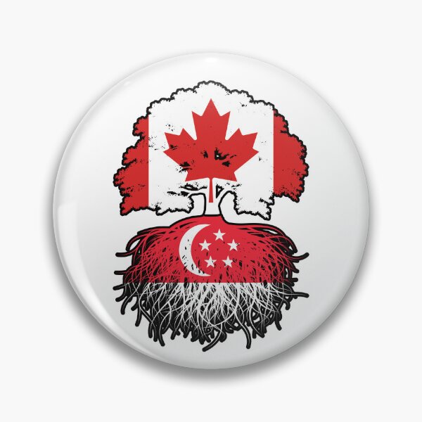 Aperçu de l'œuvre Drapeau des racines des arbres de Singapour, Singapour, Canada créée et vendue par FlagX.