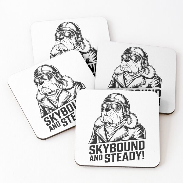 Item preview, Skybound and Steady - Vintage WWII Pilot Boxer Dog Art | Bold Retro Aviator Illustration designed and sold by UrbanPopDesigns.