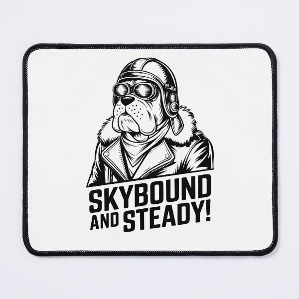 Item preview, Skybound and Steady - Vintage WWII Pilot Boxer Dog Art | Bold Retro Aviator Illustration designed and sold by UrbanPopDesigns.