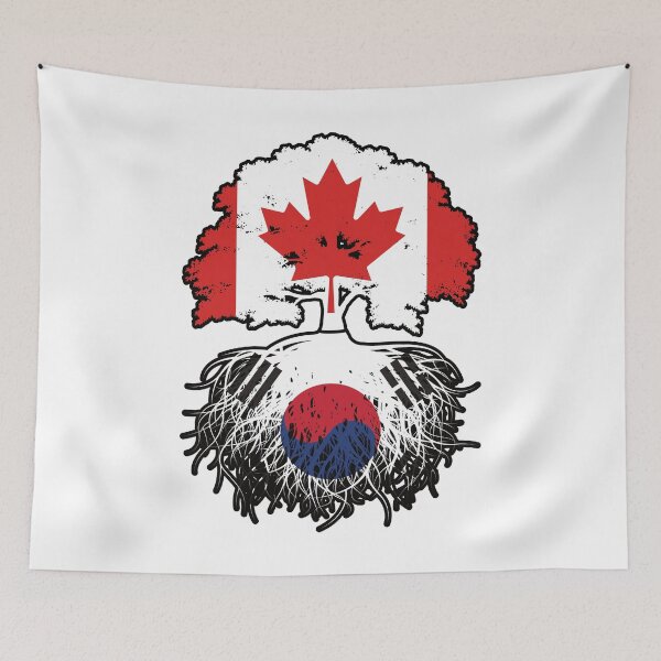 Item preview, South Korea South Korean Canadian Canada Tree Roots Flag designed and sold by FlagX.