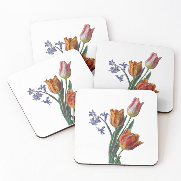 Item preview, Hand painted watercolor tulip flowers designed and sold by leylakidesign.