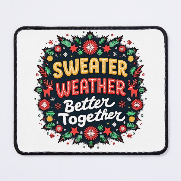 Item preview, Sweater Weather, Better Together v2 | Funny Christmas Pun Graphic | Holiday Humor Design for T-Shirts, Stickers, Mugs & Cards | Festive Cute Winter Art designed and sold by dblten-mnl.