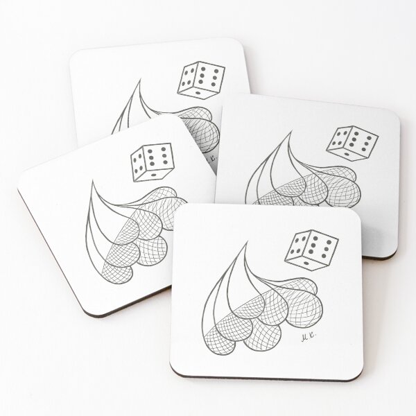 Item preview, Abstract patterned drops with cubes designed and sold by marinasfamily.
