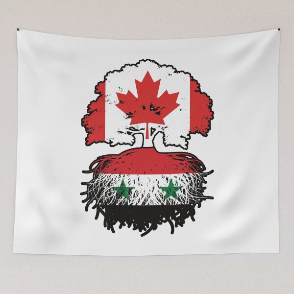 Item preview, Syria Syrian Canadian Canada Tree Roots Flag designed and sold by FlagX.