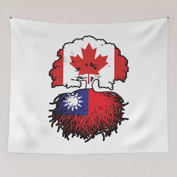Item preview, Taiwan Taiwanese Canadian Canada Tree Roots Flag designed and sold by FlagX.