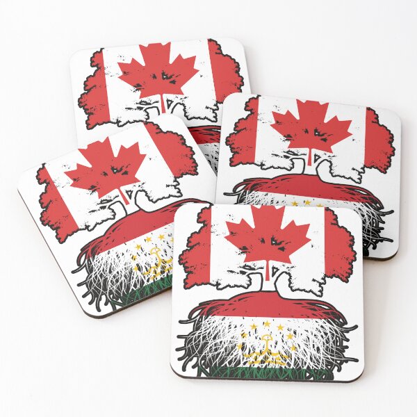 Item preview, Tajikistan Tajikistani Canadian Canada Tree Roots Flag designed and sold by FlagX.