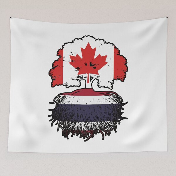 Item preview, Thailand Thai Canadian Canada Tree Roots Flag designed and sold by FlagX.