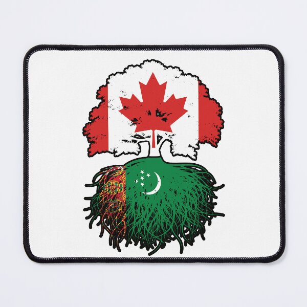 Item preview, Turkmenistan Turkmen Canadian Canada Tree Roots Flag designed and sold by FlagX.
