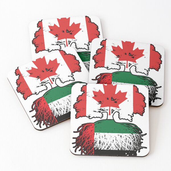 Item preview, United Arab Emirates Emirati Canadian Canada Tree Roots Flag designed and sold by FlagX.