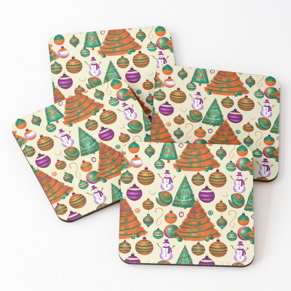 Item preview, Festive christmas tree orange and green  designed and sold by cocomelon168.