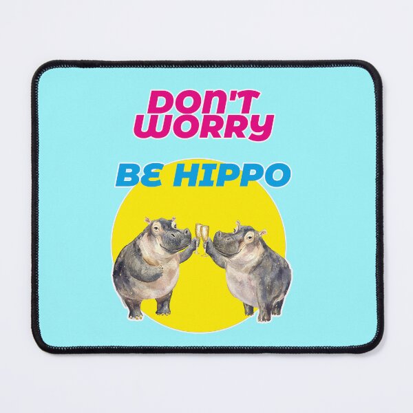 Item preview, funny meme with happy hippos designed and sold by Mauswohn.